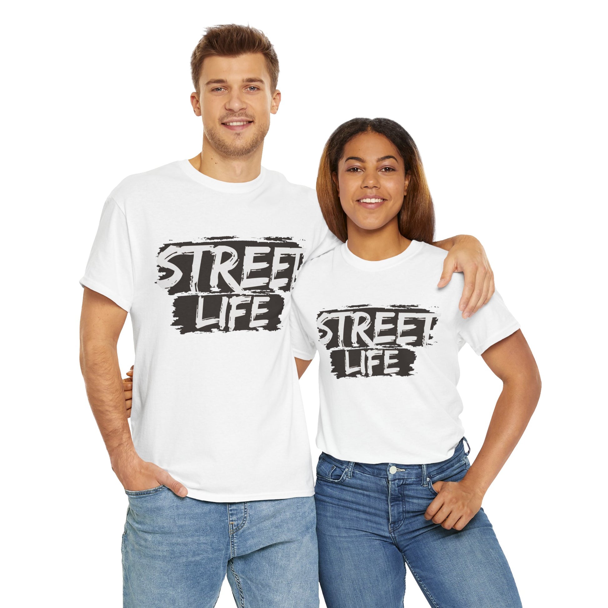 Street Life Unisex Heavy Cotton Tee, Casual Tee, Graphic T-Shirt, Streetwear, Gift for Urban Fashion Lovers