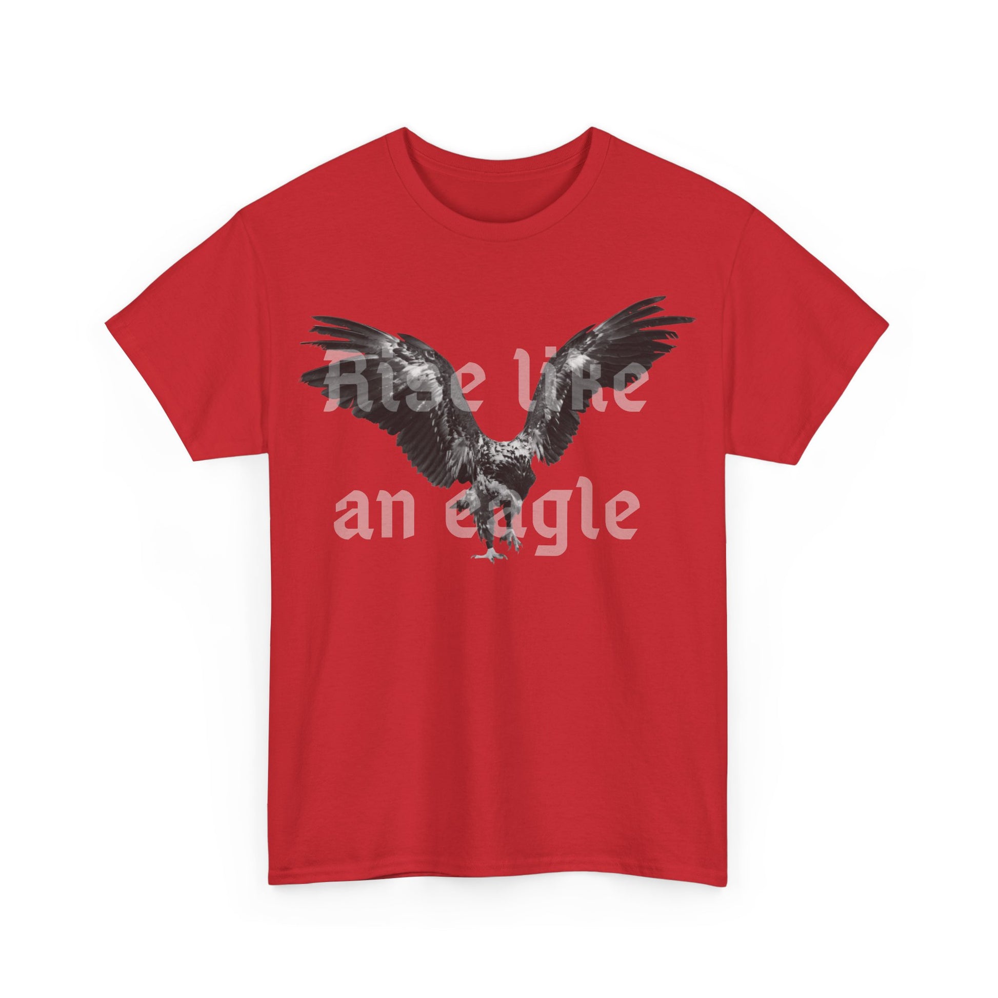 Rise Like an Eagle Unisex Heavy Cotton Tee - Motivational Shirt, Casual Wear, Birthday Gift, Inspirational Apparel, Eagle Print Tee