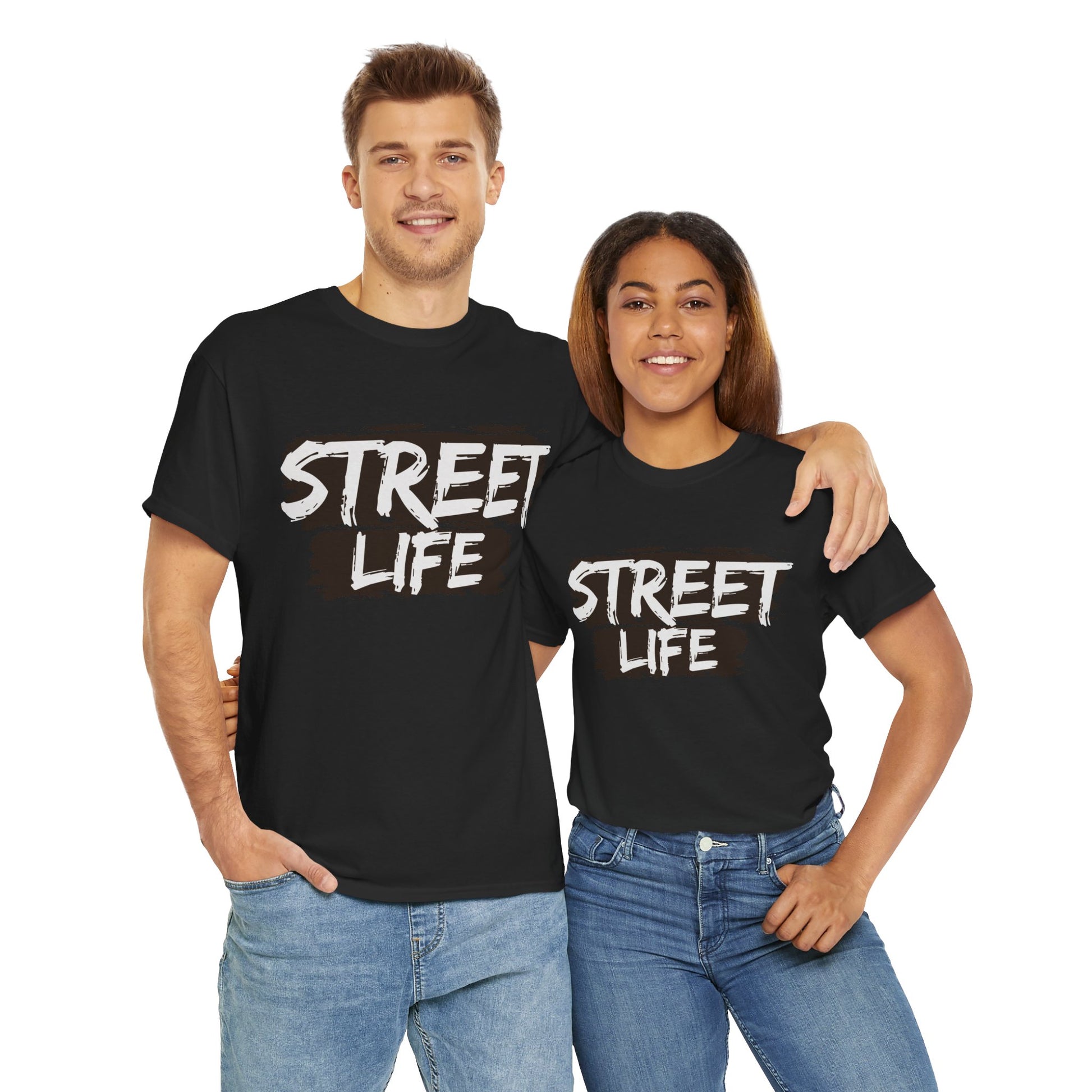Street Life Unisex Heavy Cotton Tee, Casual Tee, Graphic T-Shirt, Streetwear, Gift for Urban Fashion Lovers
