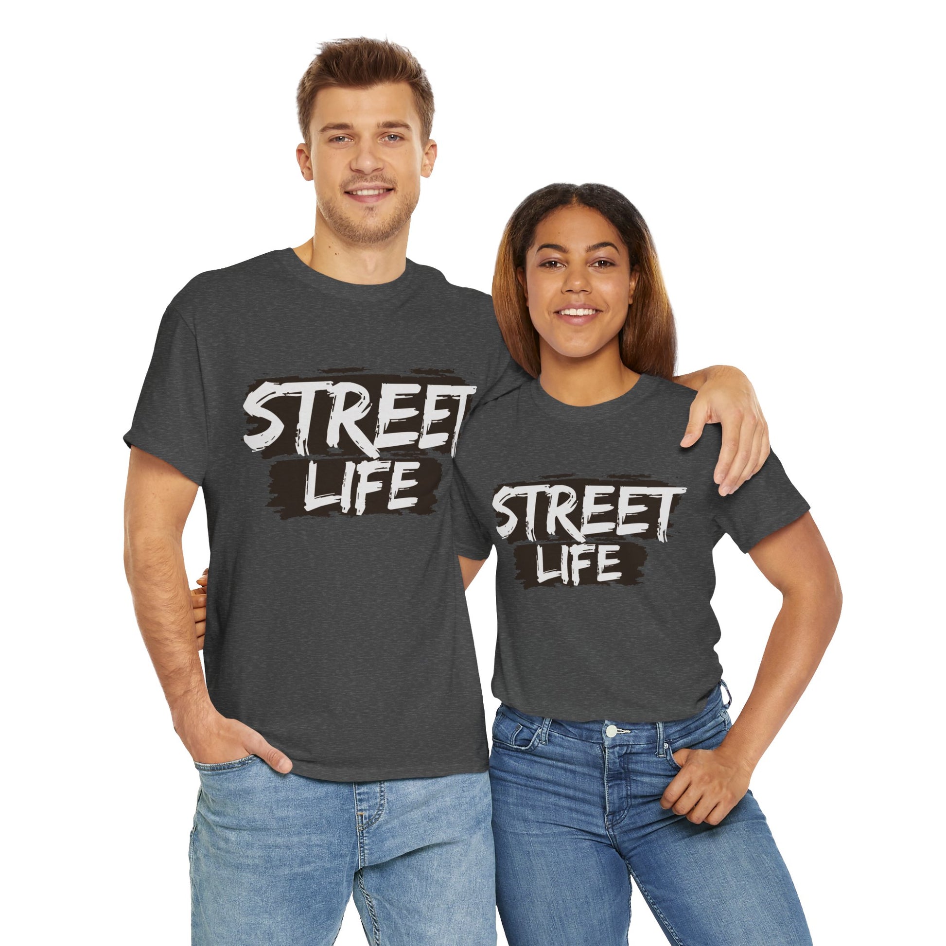 Street Life Unisex Heavy Cotton Tee, Casual Tee, Graphic T-Shirt, Streetwear, Gift for Urban Fashion Lovers