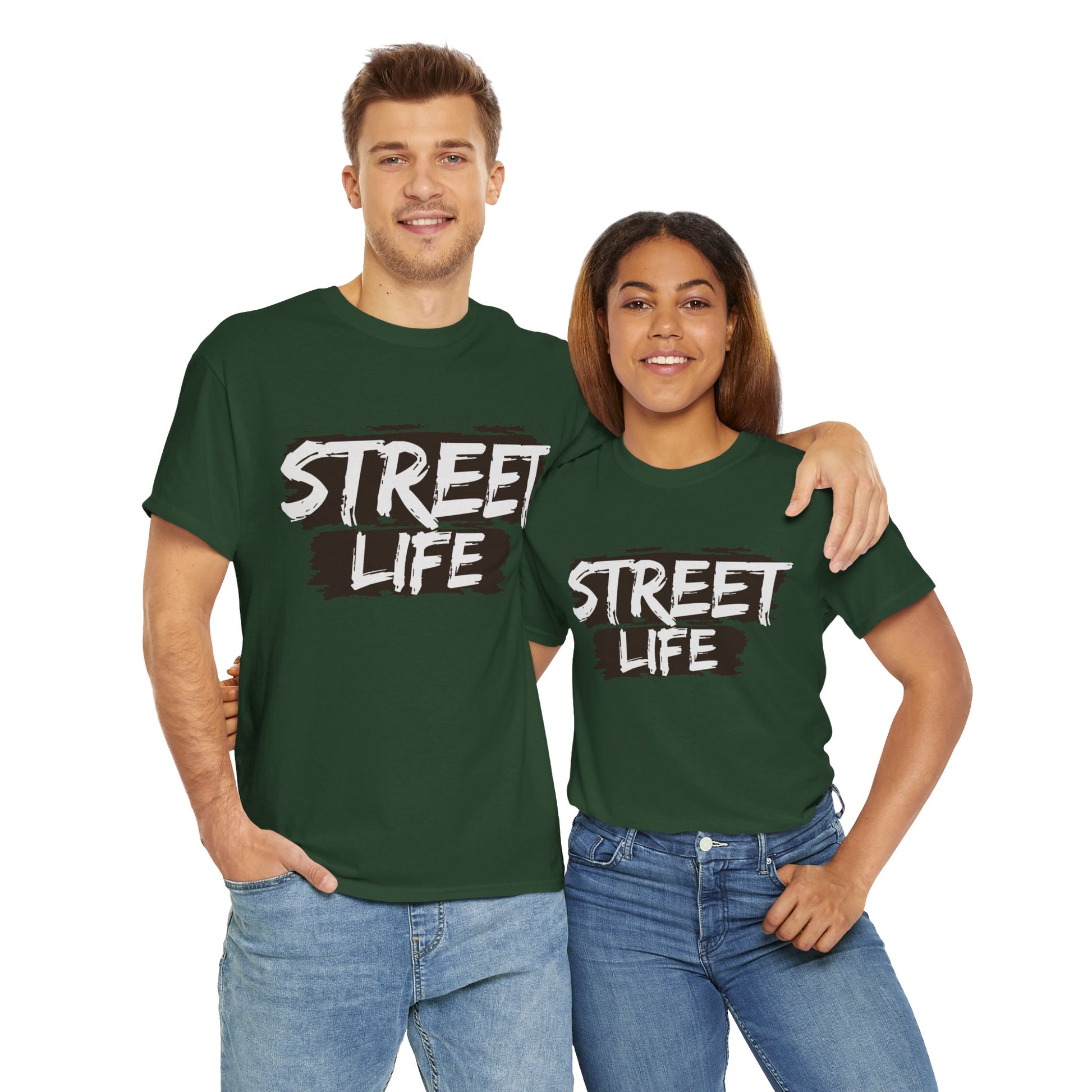 Street Life Unisex Heavy Cotton Tee, Casual Tee, Graphic T-Shirt, Streetwear, Gift for Urban Fashion Lovers