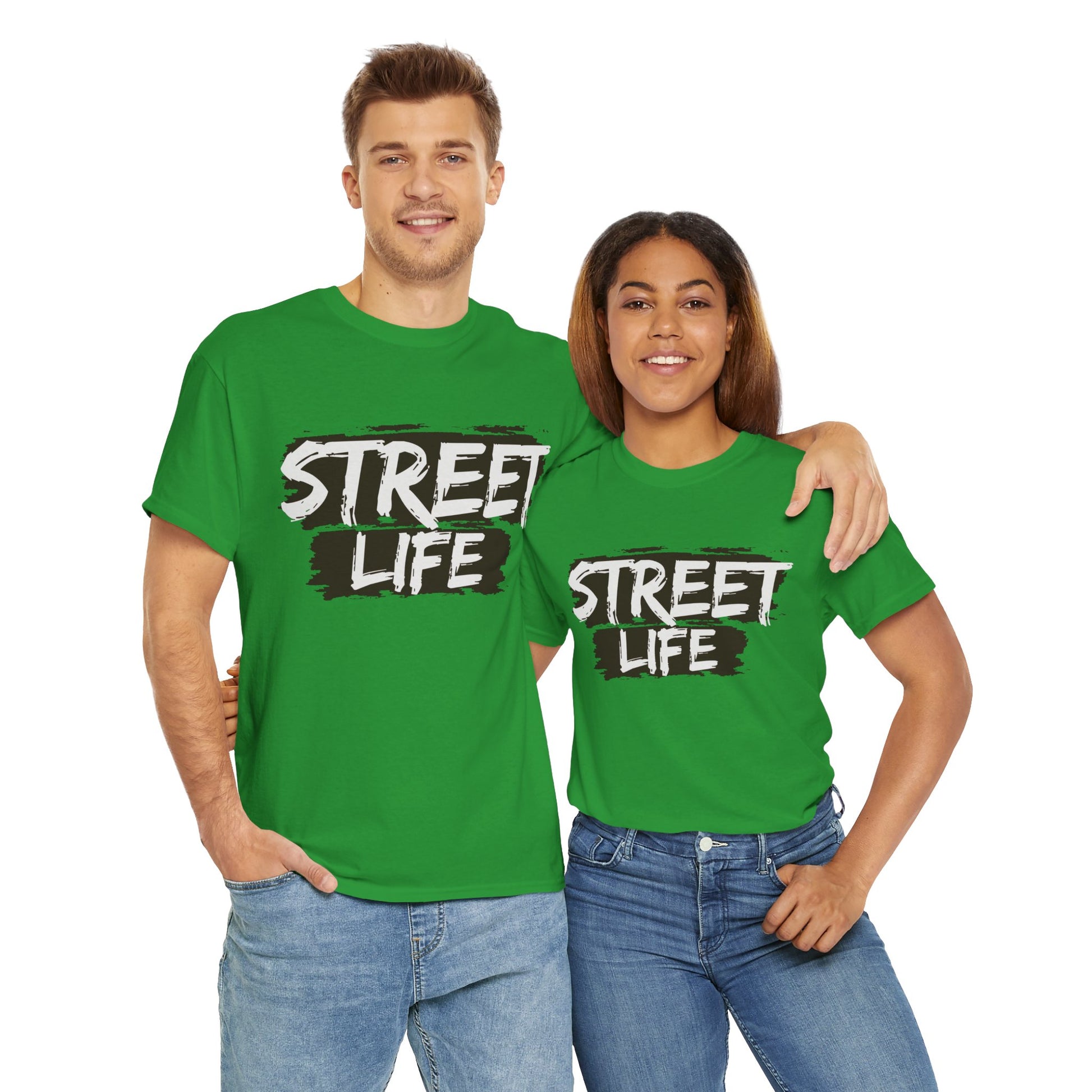 Street Life Unisex Heavy Cotton Tee, Casual Tee, Graphic T-Shirt, Streetwear, Gift for Urban Fashion Lovers