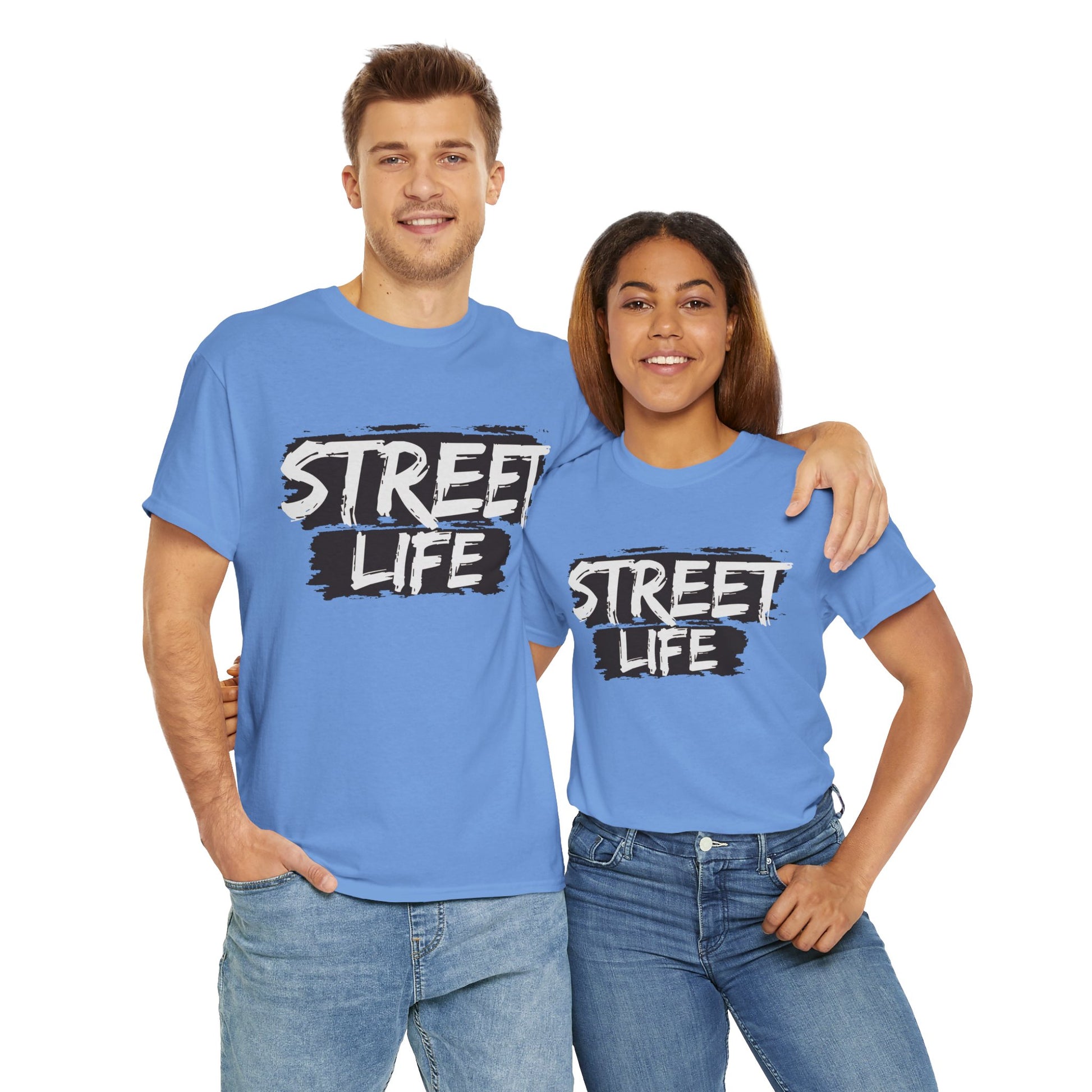 Street Life Unisex Heavy Cotton Tee, Casual Tee, Graphic T-Shirt, Streetwear, Gift for Urban Fashion Lovers