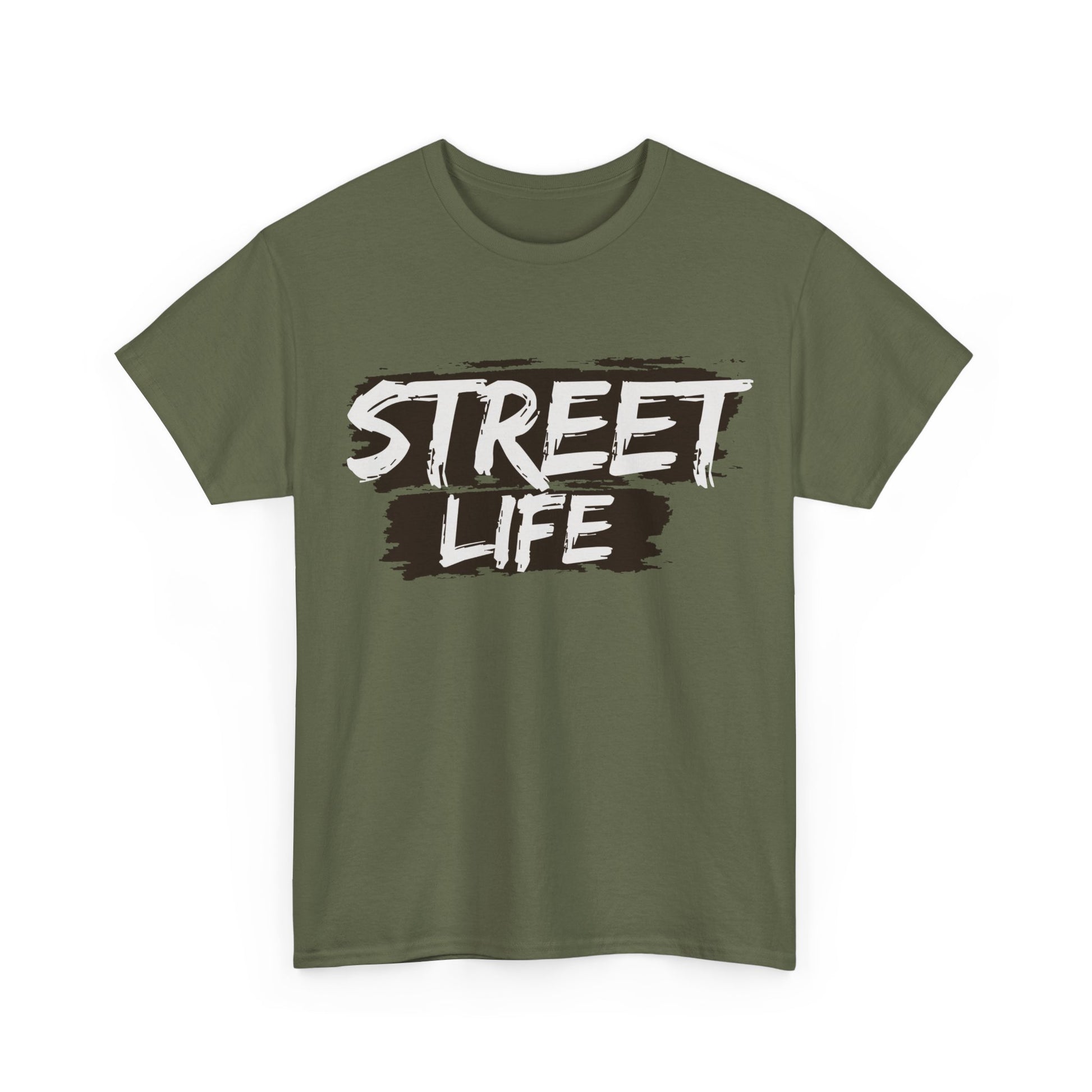 Street Life Unisex Heavy Cotton Tee, Casual Tee, Graphic T-Shirt, Streetwear, Gift for Urban Fashion Lovers