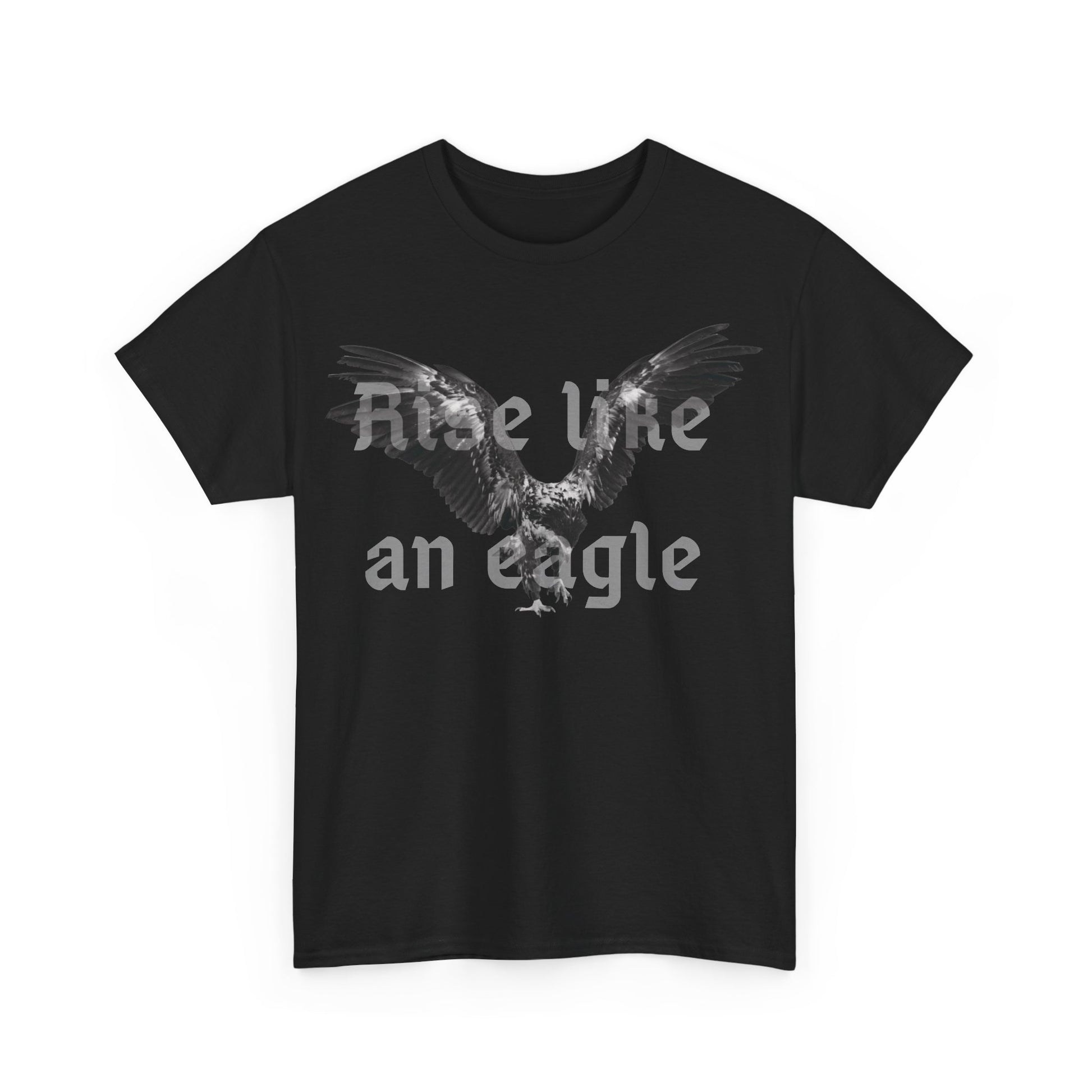 Rise Like an Eagle Unisex Heavy Cotton Tee - Motivational Shirt, Casual Wear, Birthday Gift, Inspirational Apparel, Eagle Print Tee