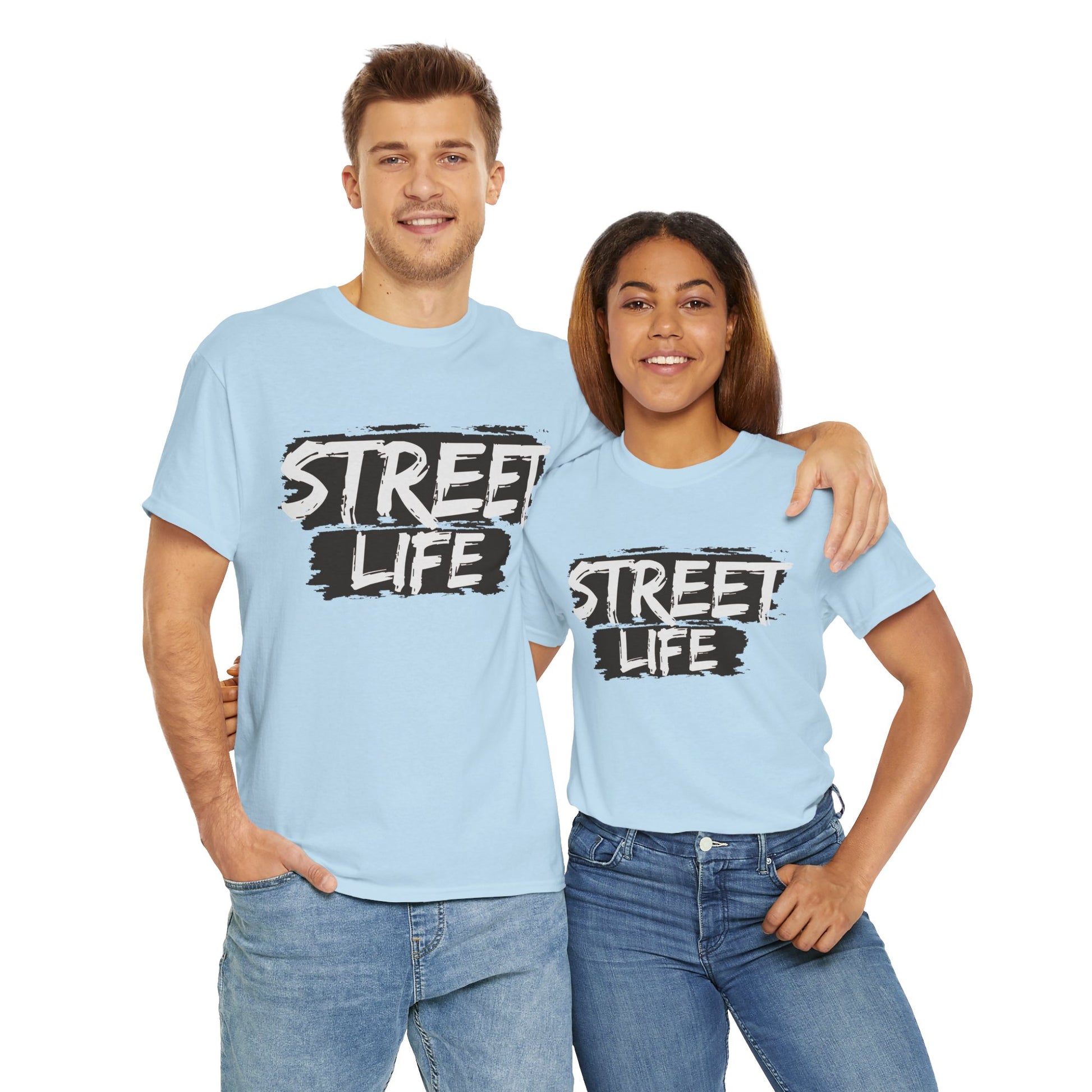 Street Life Unisex Heavy Cotton Tee, Casual Tee, Graphic T-Shirt, Streetwear, Gift for Urban Fashion Lovers