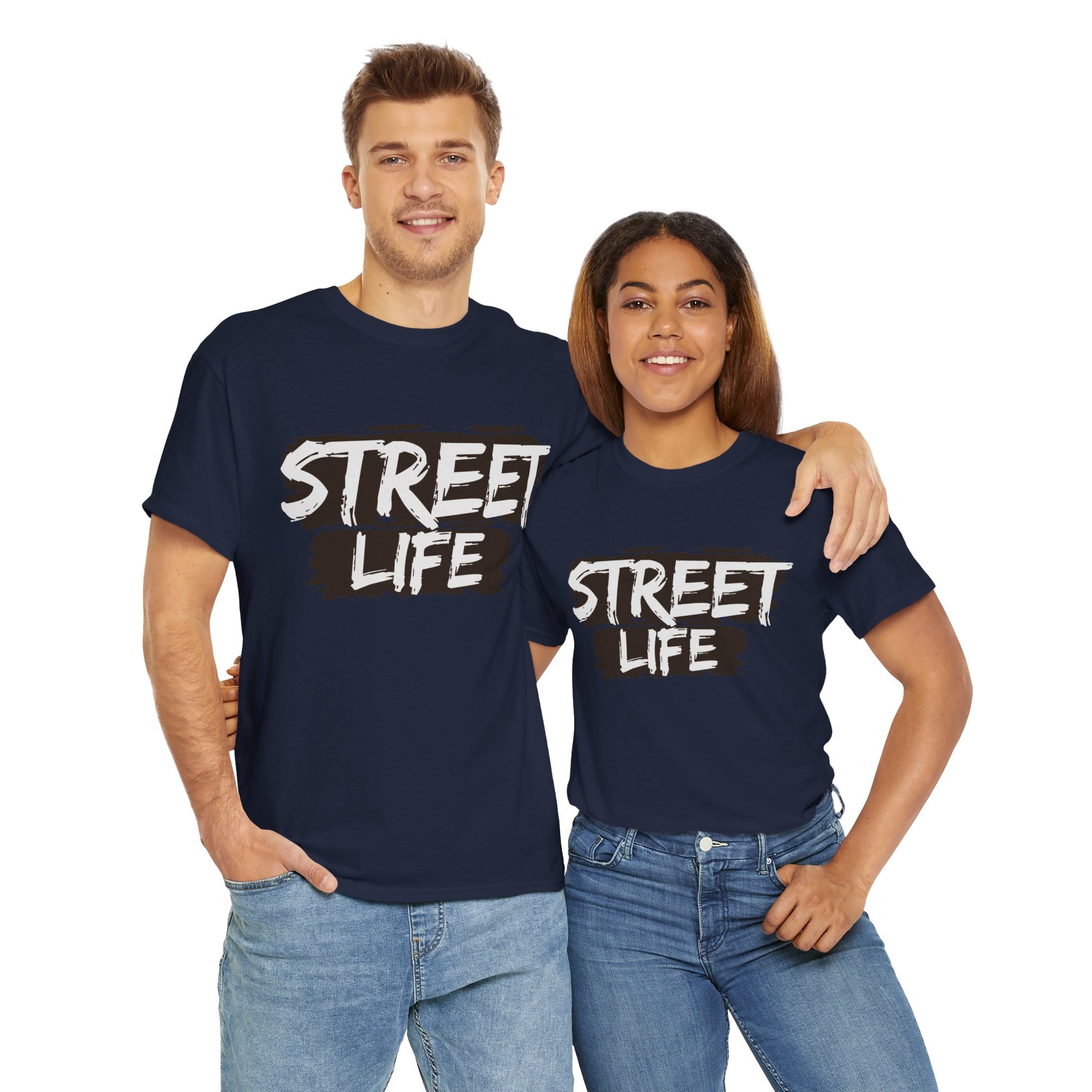 Street Life Unisex Heavy Cotton Tee, Casual Tee, Graphic T-Shirt, Streetwear, Gift for Urban Fashion Lovers
