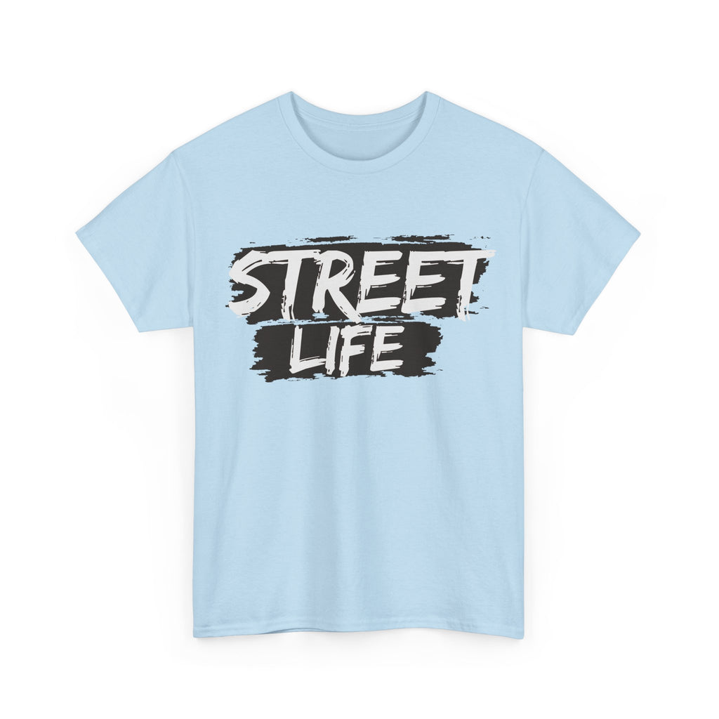 Street Life Unisex Heavy Cotton Tee, Casual Tee, Graphic T-Shirt, Streetwear, Gift for Urban Fashion Lovers