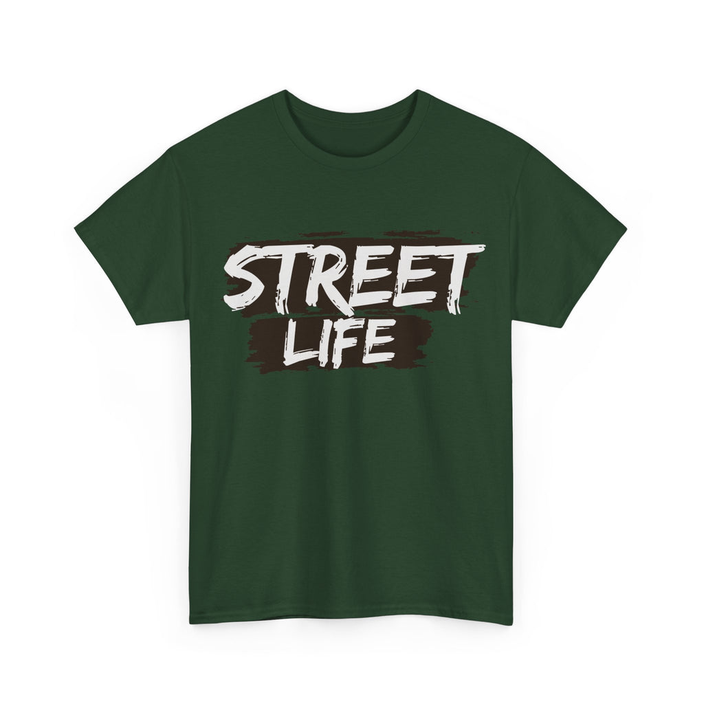 Street Life Unisex Heavy Cotton Tee, Casual Tee, Graphic T-Shirt, Streetwear, Gift for Urban Fashion Lovers