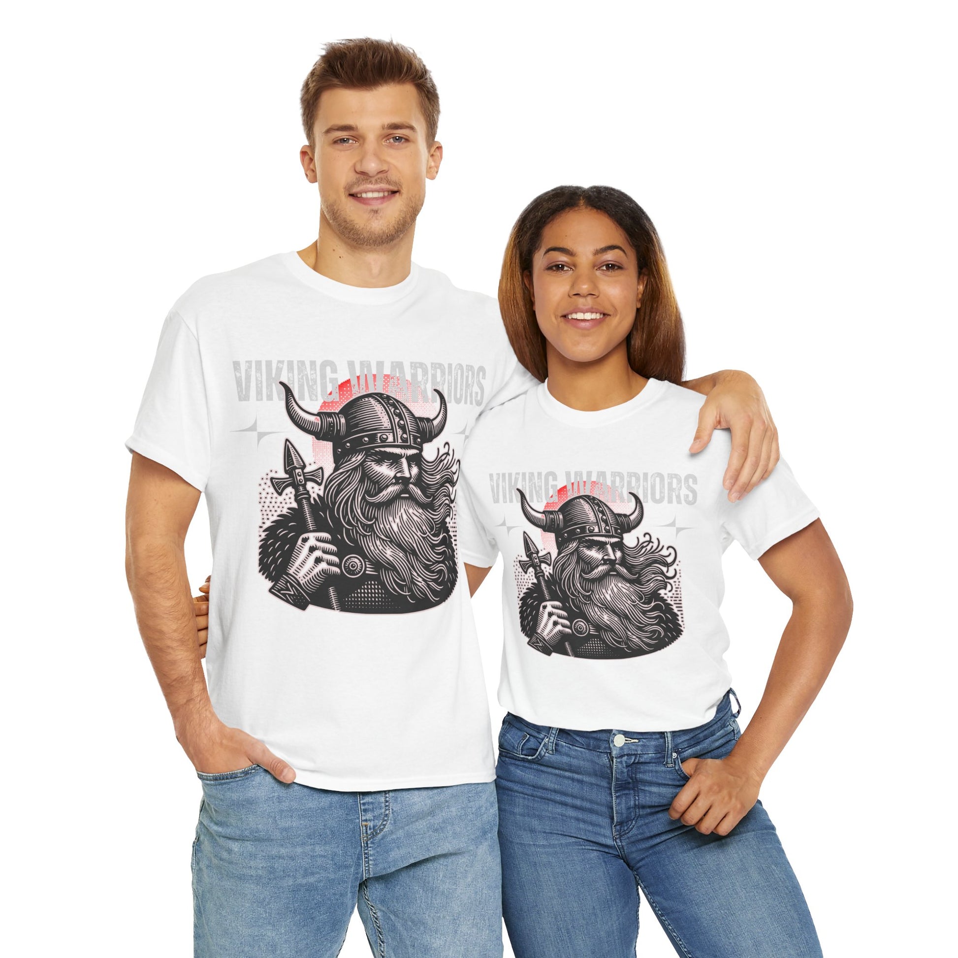 Viking Warriors Tee, Unisex Heavy Cotton Shirt, Norse Mythology T-Shirt, Viking Gift, Casual Wear, Adventure Apparel