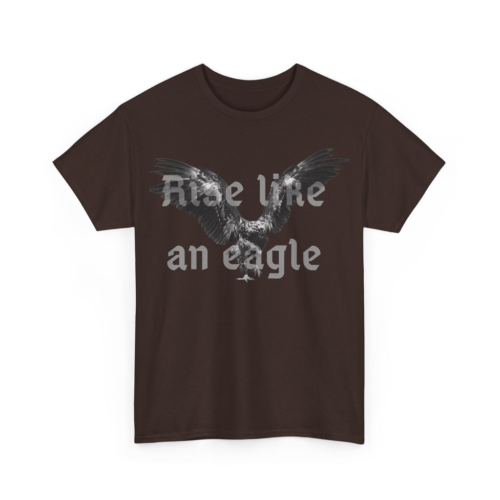 Rise Like an Eagle Unisex Heavy Cotton Tee - Motivational Shirt, Casual Wear, Birthday Gift, Inspirational Apparel, Eagle Print Tee