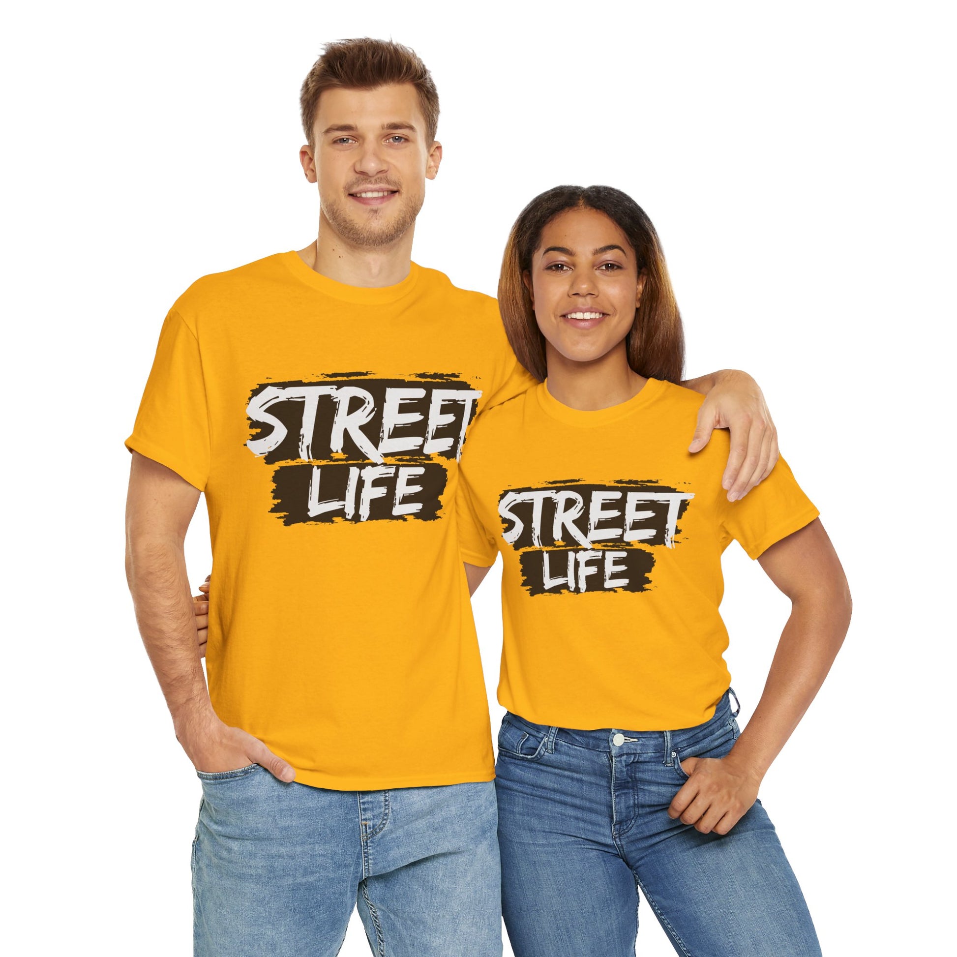 Street Life Unisex Heavy Cotton Tee, Casual Tee, Graphic T-Shirt, Streetwear, Gift for Urban Fashion Lovers