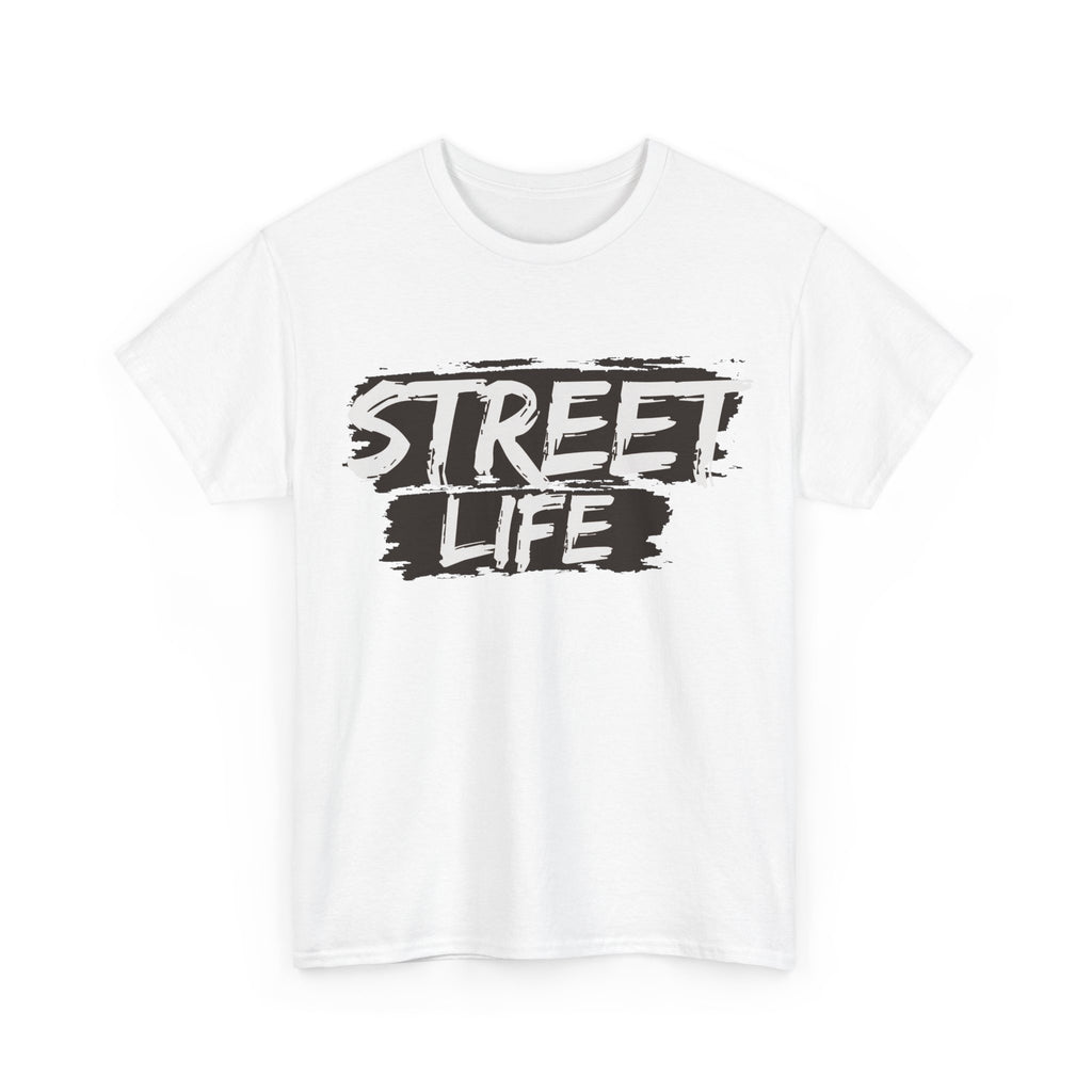 Street Life Unisex Heavy Cotton Tee, Casual Tee, Graphic T-Shirt, Streetwear, Gift for Urban Fashion Lovers