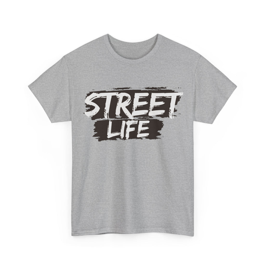 Street Life Unisex Heavy Cotton Tee, Casual Tee, Graphic T-Shirt, Streetwear, Gift for Urban Fashion Lovers