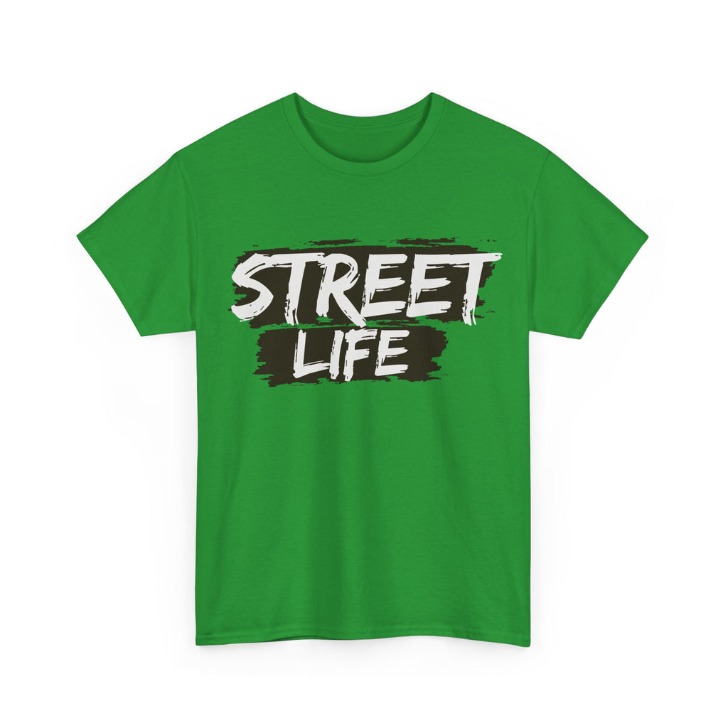Street Life Unisex Heavy Cotton Tee, Casual Tee, Graphic T-Shirt, Streetwear, Gift for Urban Fashion Lovers