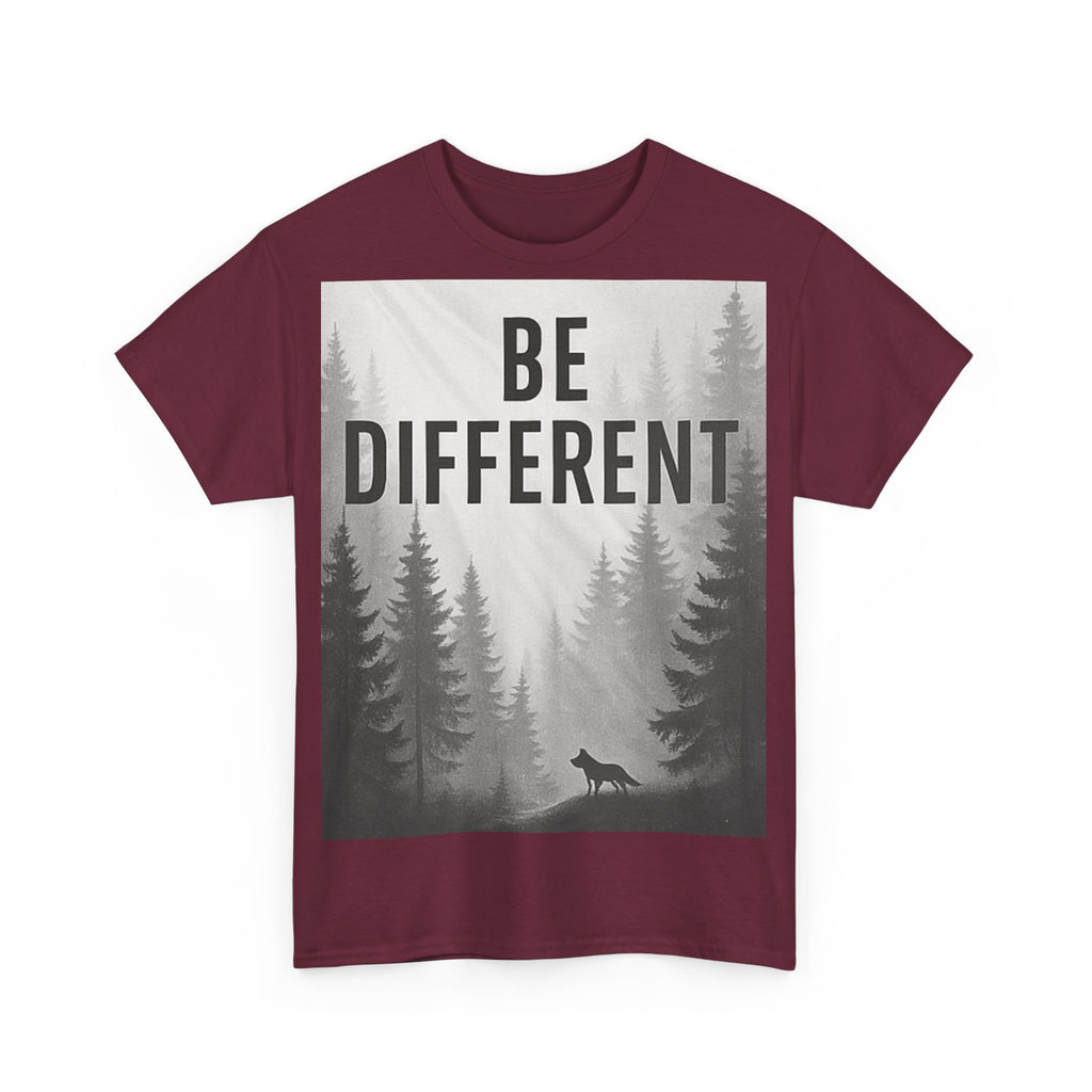 Unisex Cotton Tee - "Be Different" Inspirational T-Shirt, Motivational Gift, Casual Wear, Unique Style, Everyday Comfort