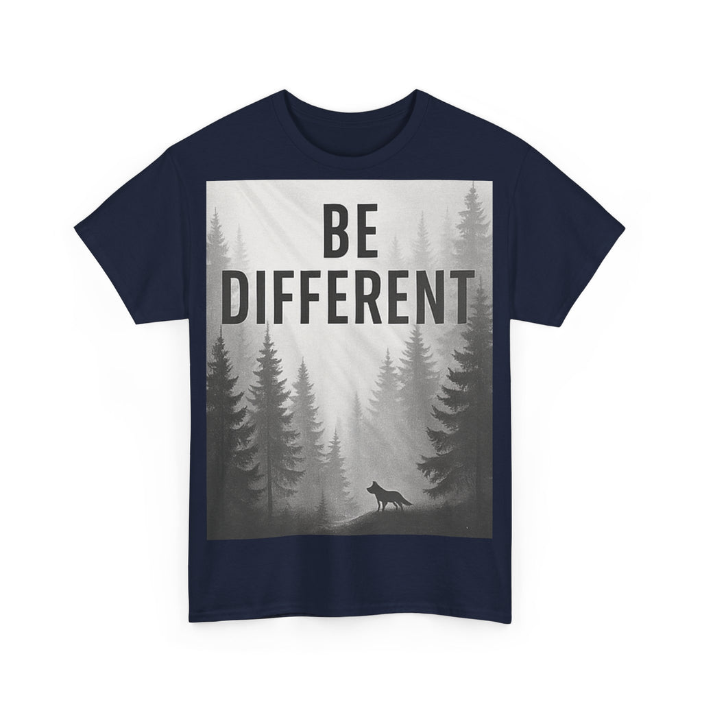 Unisex Cotton Tee - "Be Different" Inspirational T-Shirt, Motivational Gift, Casual Wear, Unique Style, Everyday Comfort